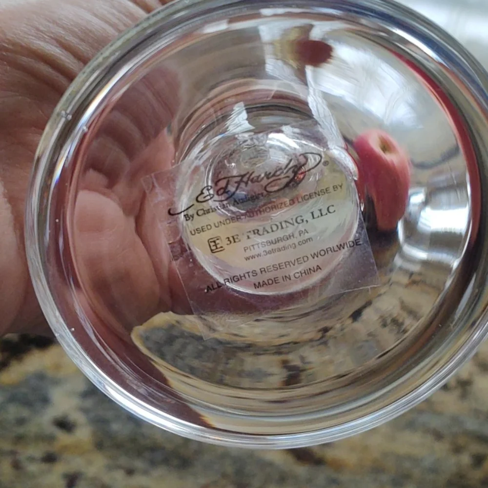 ED HARDY pilsner beer glasses NWOT 🍻 - Picture 7 of 11